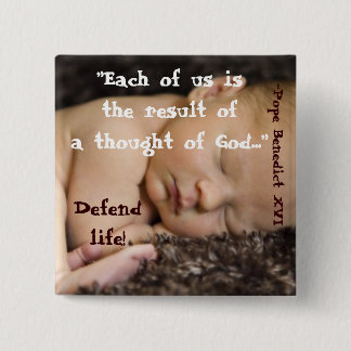 Each of Us Is the Result of A Thought Of God... B1 15 Cm Square Badge