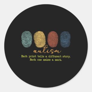 Each Print Tells A Different Story Classic Round Sticker