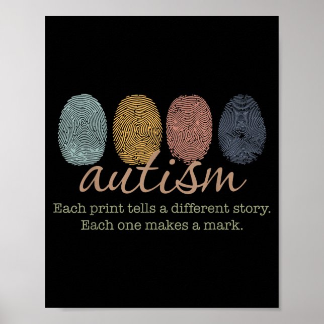 Each Print Tells A Different Story Finger Autism (Front)