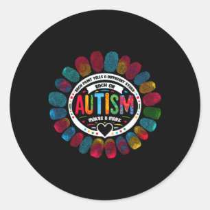 Each Print Tells A Different Story Fingerprint Aut Classic Round Sticker
