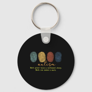 Each Print Tells A Different Story Key Ring