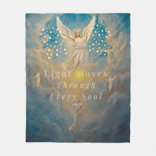 Each Soul Has Its Role – Divine Light Angel Art  Fleece Blanket