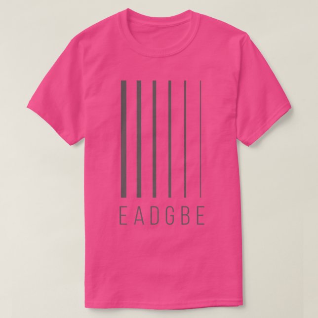 EADGBE 6 String Guitar Player & GuitaristCool282 T-Shirt (Design Front)