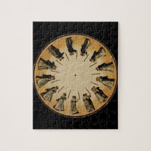 Eadweard Muybridge Couple Waltzing Phenakistoscope Jigsaw Puzzle