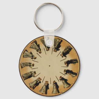 Eadweard Muybridge Couple Waltzing Phenakistoscope Key Ring