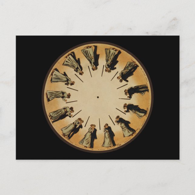 Eadweard Muybridge Phenakistoscope Postcard (Front)
