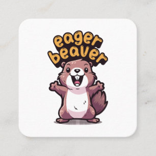 Eager Beaver Square Business Card