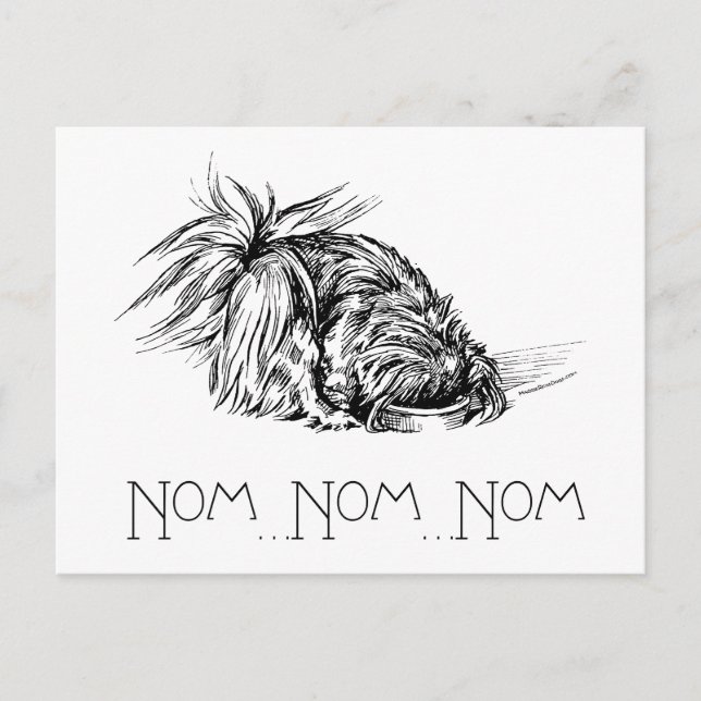 Eager Eater Peke Postcard (Front)
