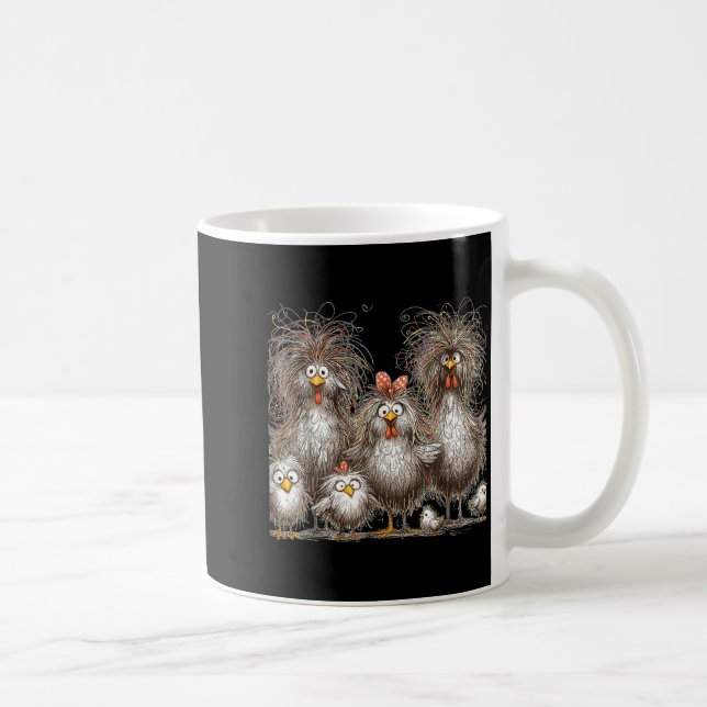 Eagerlys Colourful Funny Chicken Art Crazy Chicken Coffee Mug (Right)