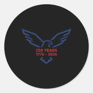 Eagle 250 Years 1776-2026 250th Birthday Minimalis Classic Round Sticker