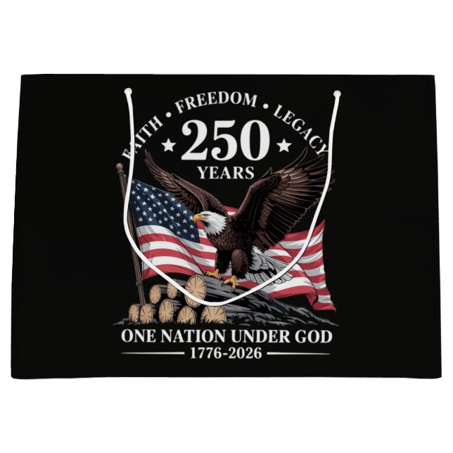 Eagle 250th Anniversary USA Large Gift Bag (Front)