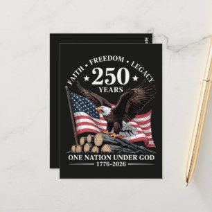 Eagle 250th Anniversary USA Postcard
