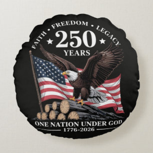 Eagle 250th Anniversary USA Round Cushion