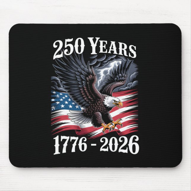 Eagle 250th Birthday Retro Independence Day  Mouse Mat (Front)