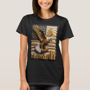 Eagle 3D Paper Art Design T-shirt