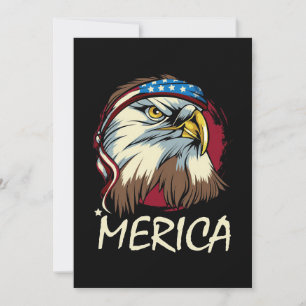 Eagle 4th Of July American Holiday Card