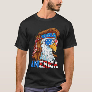 Eagle 4th Of July Mullet American Flag Usa Patriot T-Shirt