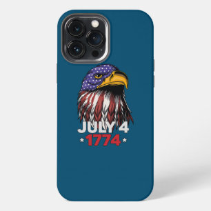 Eagle 4th of July USA American Flag American iPhone 13 Pro Max Case