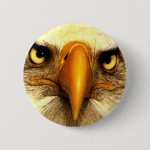 Eagle 6 Cm Round Badge