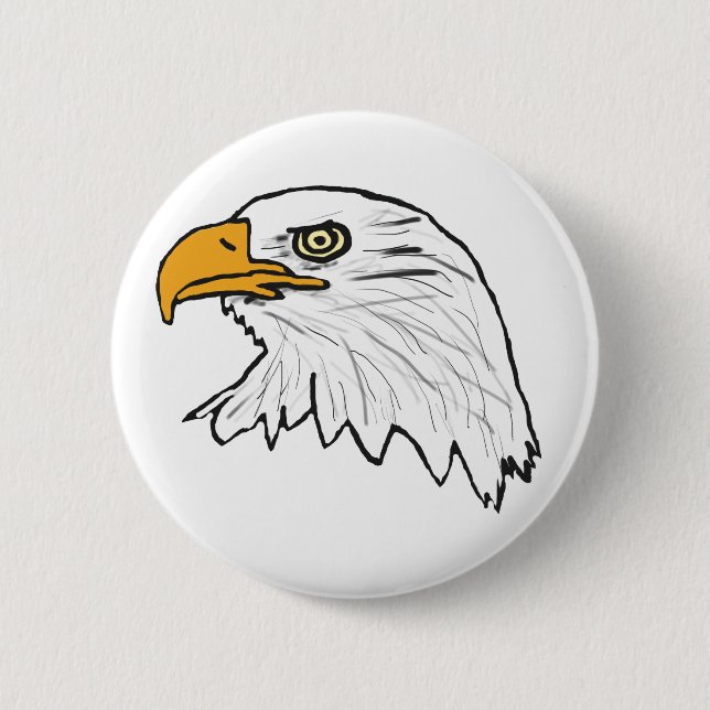 Eagle 6 Cm Round Badge (Front)