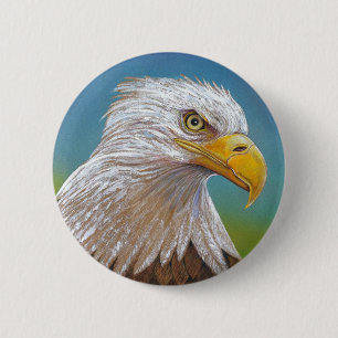 Eagle 6 Cm Round Badge