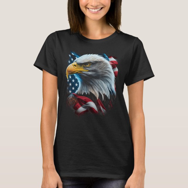 Eagle American Flag Graphic for Men Women Boys Gir T-Shirt (Front)