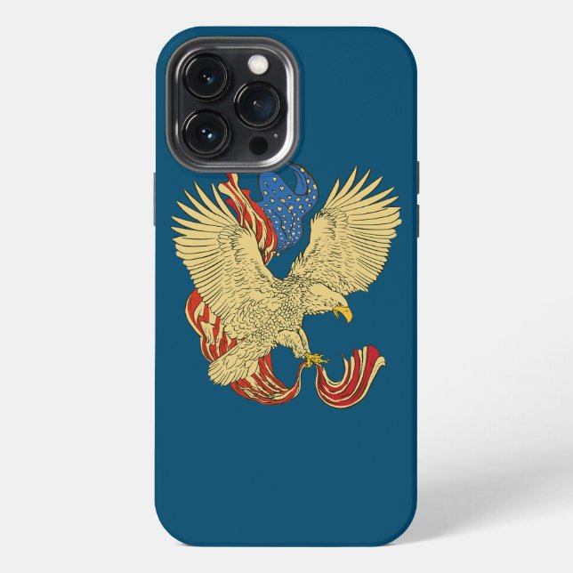 Eagle American Flag  iPhone Case (Back)