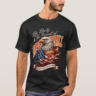 Eagle American Flag Patriotic Basketball T-Shirt