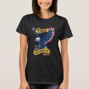 Eagle American Flag Wings 4th July Men Woman Meric T-Shirt