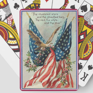 Eagle and American Flag Patriotic Playing Cards