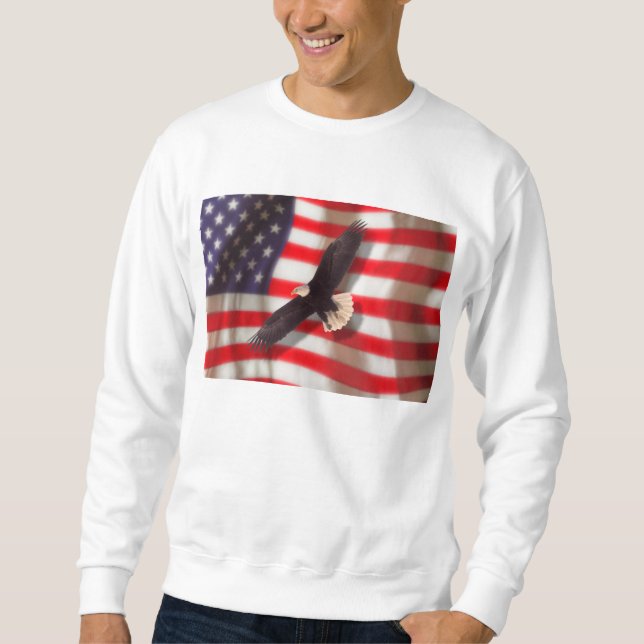 Eagle and American Flag Sweatshirt (Front)