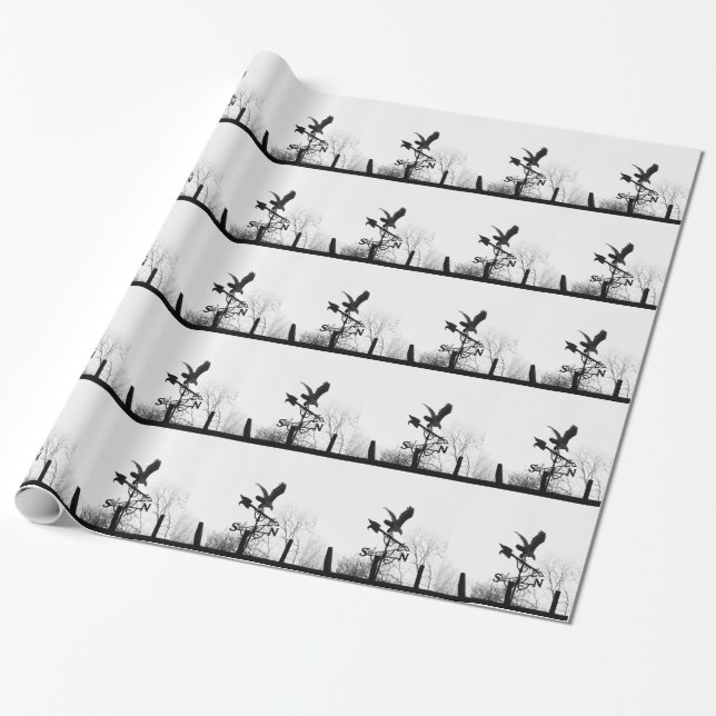 Eagle and Arrow Wrapping Paper (Unrolled)