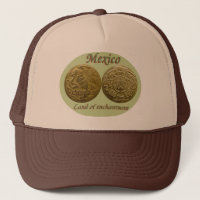 Eagle and Aztec sun disc hat