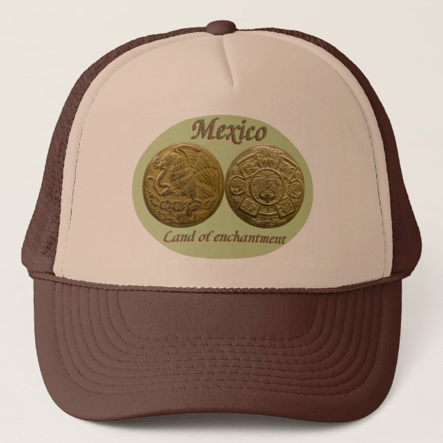 Eagle and Aztec sun disc hat (Front)