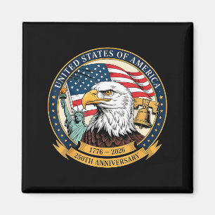 Eagle And Flag 1776-2026 250th Birthday America  Magnet
