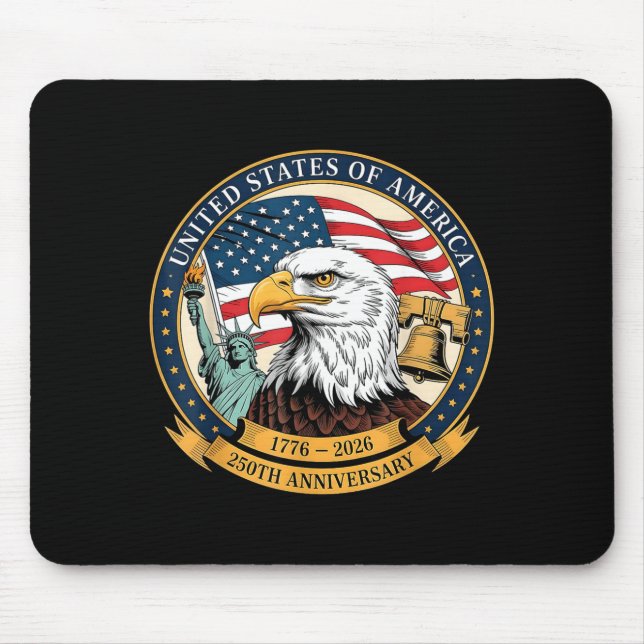 Eagle And Flag 1776-2026 250th Birthday America  Mouse Mat (Front)