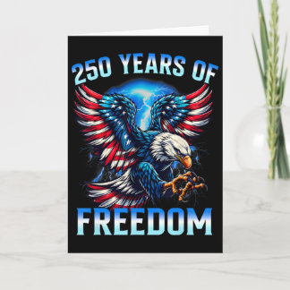 Eagle And Flag 250 Years 1776-2026 250th Birthday  Card