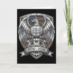 Eagle And Flag 250 Years 1776-2026 250th Birthday Card