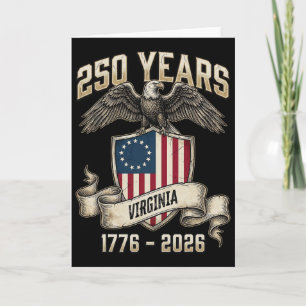 Eagle And Flag 250 Years 1776-2026 250th Birthday Card