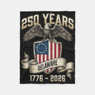Eagle And Flag 250 Years 1776-2026 250th Birthday Fleece Blanket
