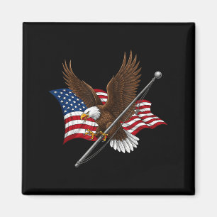 Eagle and flag 250 years 1776-2026 250th birthday  magnet