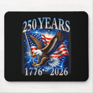 Eagle and Flag 250 Years 1776-2026 250th Birthday Mouse Mat