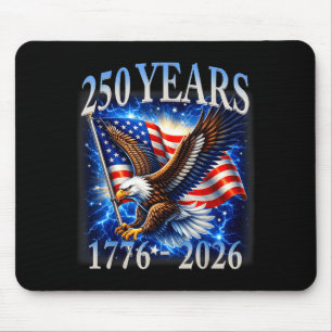 Eagle and flag 250 years 1776-2026 250th birthday mouse mat