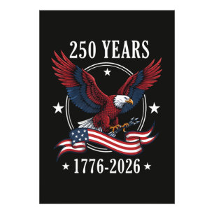 Eagle And Flag 250 Years 1776-2026 250th Photo Print
