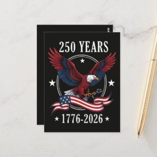 Eagle And Flag 250 Years 1776-2026 250th Postcard