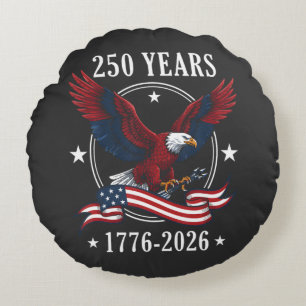 Eagle And Flag 250 Years 1776-2026 250th Round Cushion