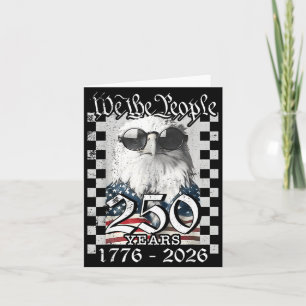 Eagle and Flag 250 Years 2026 250th Birthday 4th Card