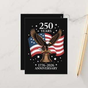 Eagle and Flag 250 Years of America 1776-2026 Holiday Postcard