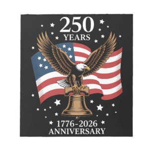 Eagle and Flag 250 Years of America 1776-2026 Notepad
