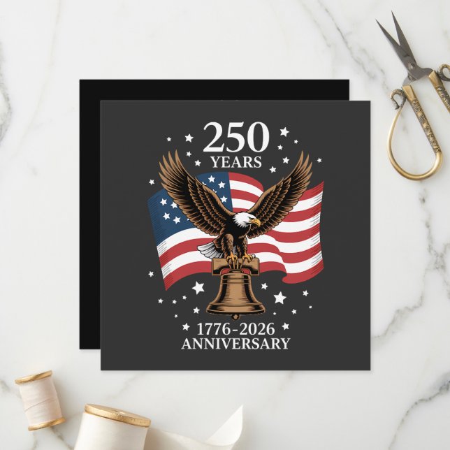 Eagle and Flag 250 Years of America 1776-2026 Programme (Front/Back In Situ)